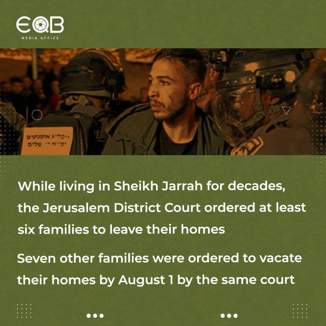 What is happening in occupied Jerusalem’s Sheikh Jarrah?
